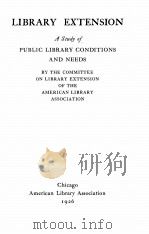 library extension   1926  PDF电子版封面     