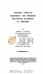 Modern storage equipment and methods for special materials in libraries（1955 PDF版）