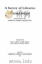 a survey of libraries in the united states vol.2.   1926  PDF电子版封面     