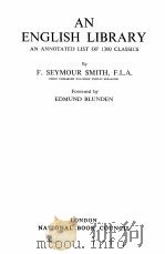 An english library     PDF电子版封面    F.Seymour Smith 