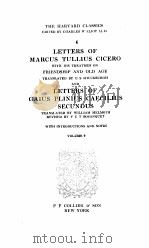 THE HARVARD CLASSICS LETTERS OF MARCUS TULLIUS CICERO VOLUME 9（1909 PDF版）