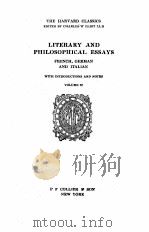 THE HARVARD CLASSICS LITERARY AND PHILOSOPHICAL ESSAYS volume 32   1910  PDF电子版封面    CHARLES W ELIOT LLD 