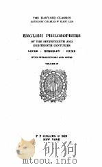 the harvard classics english philosophers volume 37     PDF电子版封面    charles w eliot lld 