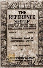 THE REFERENCE SHELF VOLUME 2 NUMBER 2   1923  PDF电子版封面     