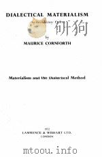 DIALECTICAL MATERIALISM AN LNTRODUCTORY COURSE   1952  PDF电子版封面     
