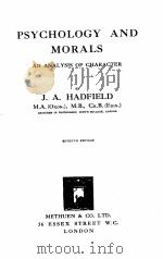 PSYCHOLOGY AND MORALS（1927 PDF版）