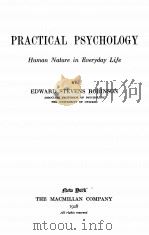 PRACTICAL PSYCHOLOGY HUMAN NATURE IN EVERYDAY LIFE（1928 PDF版）