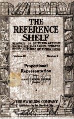 THE REFERENCE SHELF VOLUME III NUMBER 5   1925  PDF电子版封面    LAMAR T.BEMAN A.M.LL.B. 