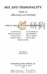 Sex and Personality   1936  PDF电子版封面    Lewis M.Terman and Catharing C 