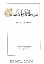 MODELS OF THOUGHT   1979  PDF电子版封面    HERBERT A.SIMON 