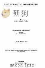 The curve of forgetting     PDF电子版封面    C.H.Bean 