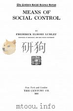 MEANS OF SOCIAL CONTROL   1925  PDF电子版封面     