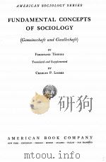 FUNDAMENTAL CONCEPTS OF SOCIOLOGY（1918 PDF版）