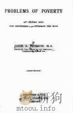 PROBLEMS OF POVERTY   1906  PDF电子版封面    JOHM A. HOBSON 