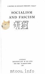 socialism and fascism 1931-1939   1961  PDF电子版封面    g.d.h.cole 