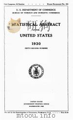 STATISTICAL ABSTRACT OF THE UNITED STATES 1930（1930 PDF版）
