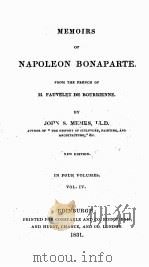 MEMOIRS OF NAPOLEON BONAPARTE.   1831  PDF电子版封面     