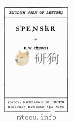 SPENSER   1879  PDF电子版封面    R.W.CHURCH 