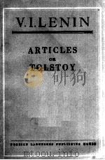 V.I.LENIN ARTICLES ON TOLSTOY   1953  PDF电子版封面     