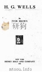 H.G.WELLS   1923  PDF电子版封面    IVOR BROWN 