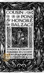 COUSIN PONS   1921  PDF电子版封面    HONORE DE BALZAC 