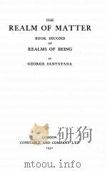 THE REALM OF MATTER BOOK SECOND OF REALMS OF BEING（1930 PDF版）
