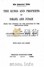 THE KINGS AND PROPHETS OF ISRAEL AND JUDAH V.3   1909  PDF电子版封面     