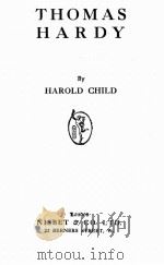 THOMAS HARDY   1916  PDF电子版封面    HAROLD CHILD 