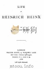 life of heinrch heine   1888  PDF电子版封面    william sharp 