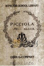 PICCILLA   1899  PDF电子版封面    ABBY L. ALGER 