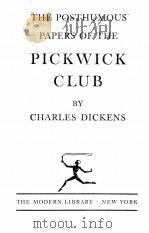 THE POSTHUMOUS PAPERS OF THE PICKWICK CLUB     PDF电子版封面     