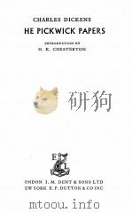 THE PICKWICK PAPERS   1954  PDF电子版封面    G.K.CHESTERTON 