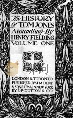 THE HISTORY OF TOM JONES （VOLUME ONE）（1925 PDF版）