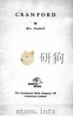 CRANFORD   1946  PDF电子版封面    MRS. GASKELL 