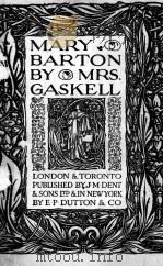 MARY BARTON   1924  PDF电子版封面    MRS. GASKELL 