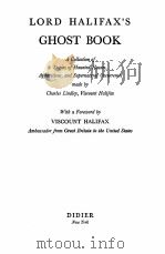 LORD HALIFAX‘S GHOST BOOK   1944  PDF电子版封面     