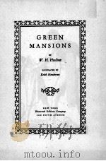 GREEN MANSIONS     PDF电子版封面    W.H. HUDSON 