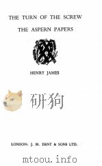 THE TURN OF THE SCREW   1942  PDF电子版封面    HENRY JAMES 