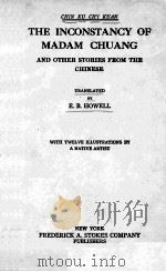 THE INCONSTANCY OF MADAM CHUANG     PDF电子版封面    E.B. HOWELL 