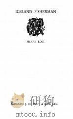 ICELAND FISHERMAN   1935  PDF电子版封面    PIERRE LOTI 