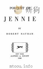 PORTRAIT OF JENNIE   1946  PDF电子版封面    ROBERT NATHAN 