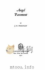 ANGEL PAVEMENT   1930  PDF电子版封面    J.B.PRIESTLEY 