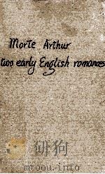 MORTE ARTHUR TWO EARLY ENGLISH ROMANCES     PDF电子版封面     