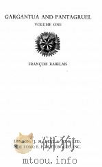 GARGANTUA AND PANTAGRUEL VOLUME ONE   1932  PDF电子版封面     