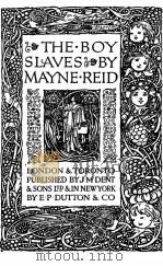 THE BOY SLAVES（1927 PDF版）
