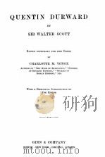 QUENTIN DURWARD     PDF电子版封面    WALTER SCOTT 