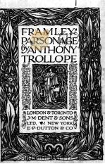 FRAMLEY PARSONAGE   1921  PDF电子版封面     