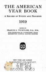 THE AMERICAN YEAR BOOK  1919（1920 PDF版）