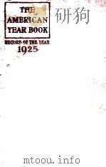 THE AMERICAN YEAR BOOK  1925   1926  PDF电子版封面    ALBERT BUSHNELL HART 