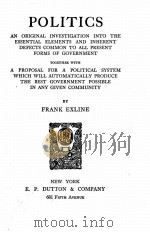 POLITICE   1922  PDF电子版封面    FRANK EXLINE 